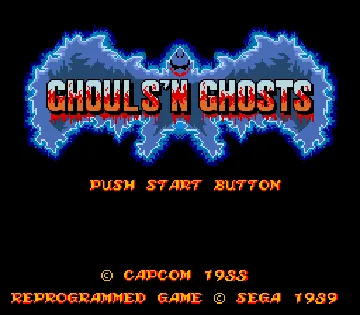 Ghouls'n Ghosts (USA, Europe) (Rev A) screen shot title